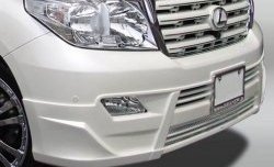 23 249 р. Накладка на передний бампер Branew Toyota Land Cruiser 200 1-ый рестайлинг (2012-2015) (Неокрашенная). Увеличить фотографию 1