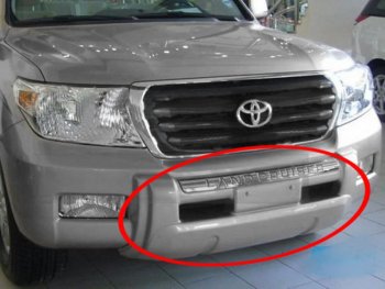6 449 р. Накладка переднего бампера UNCLE UNITYCOON Toyota Land Cruiser 200 1-ый рестайлинг (2012-2015) (Неокрашенная). Увеличить фотографию 1