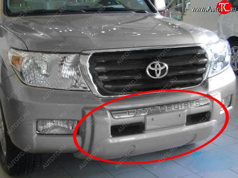 6 449 р. Накладка переднего бампера UNCLE UNITYCOON Toyota Land Cruiser 200 дорестайлинг (2007-2012) (Неокрашенная)