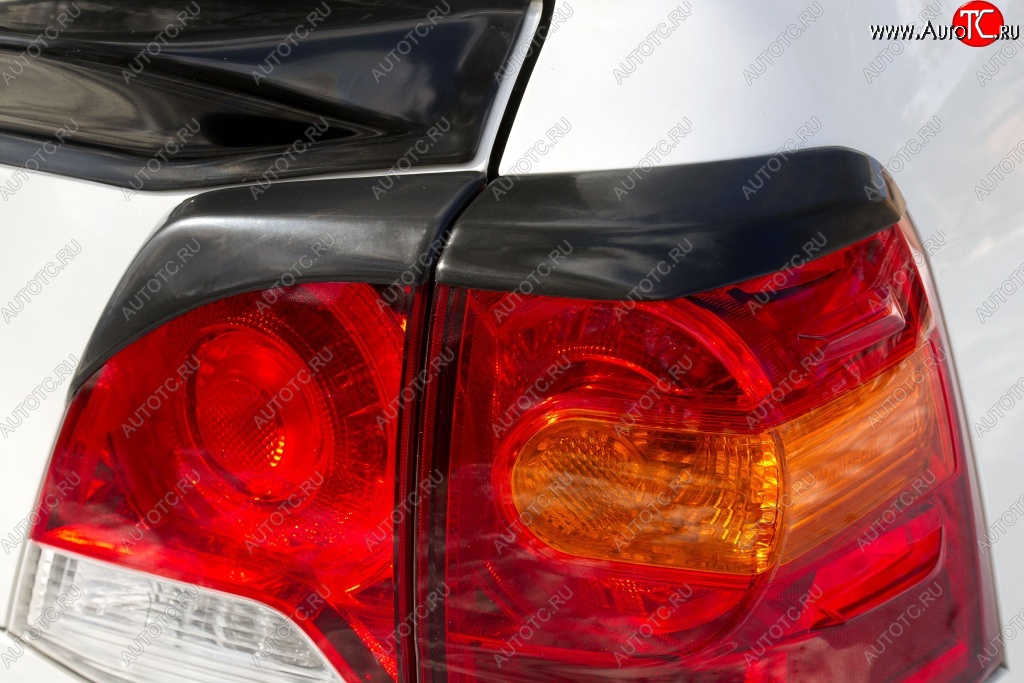 799 р. Реснички на фонари RA Toyota Land Cruiser 200 1-ый рестайлинг (2012-2015) (Неокрашенные)
