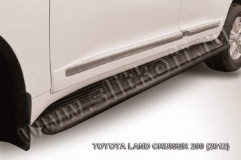 Защита штатного порога d42 Slitkoff Toyota Land Cruiser 200 1-ый рестайлинг (2012-2015)