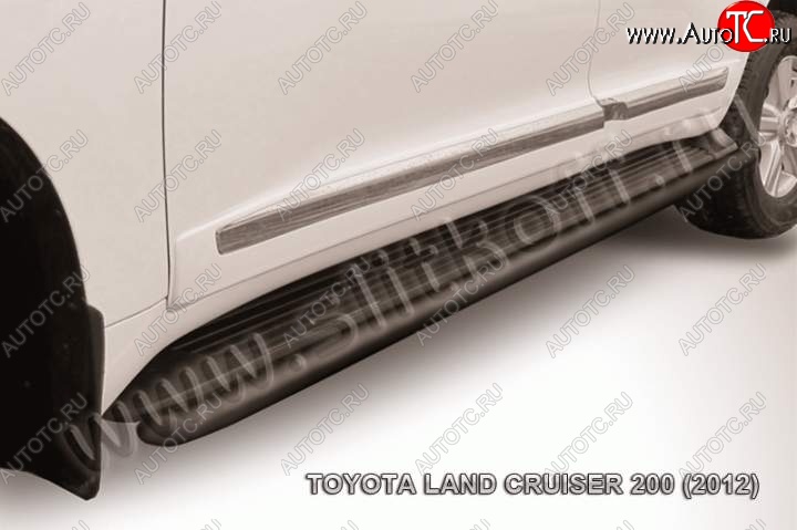 7 599 р. Защита штатного порога d42 Slitkoff  Toyota Land Cruiser  200 (2012-2015) (Цвет: серебристый)