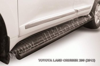 9 449 р. Защита штатного порога d57  Toyota Land Cruiser  200 (2012-2015) (Цвет: серебристый). Увеличить фотографию 1