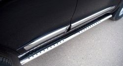27 699 р. Защита порогов с круглыми вставками для ног из овальной трубы диаметром 120x60 мм Russtal Toyota Land Cruiser 200 1-ый рестайлинг (2012-2015). Увеличить фотографию 3