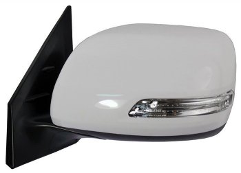 11 399 р. Боковое левое зеркало заднего вида (обогрев/поворотник) SAT Toyota Land Cruiser 200 1-ый рестайлинг (2012-2015) (Неокрашенное). Увеличить фотографию 1
