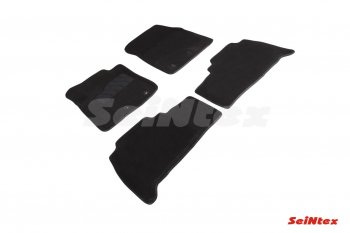 5 449 р. Комплект 3D ковриков в салон (ворсовые / чёрные) Seintex  Toyota Land Cruiser  200 (2012-2021). Увеличить фотографию 1