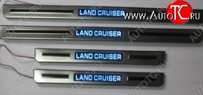 6 899 р. Накладки на порожки автомобиля CT v2  Toyota Land Cruiser  200 (2012-2015)