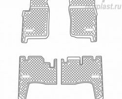 2 489 р. Комплект ковриков в салон Norplast  Toyota Land Cruiser  76 (1985-2004). Увеличить фотографию 1