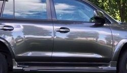 18 449 р. Пороги накладки Wald Black Bison Toyota Land Cruiser 200 дорестайлинг (2007-2012) (Неокрашенные). Увеличить фотографию 1
