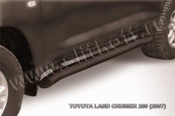 14 649 р. Защита порогов Slitkoff Toyota Land Cruiser 200 дорестайлинг (2007-2012) (Цвет: серебристый). Увеличить фотографию 1