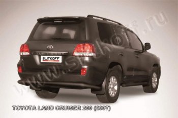 10 199 р. Защита задняя Slitkoff  Toyota Land Cruiser  200 (2007-2012) (Цвет: серебристый). Увеличить фотографию 1