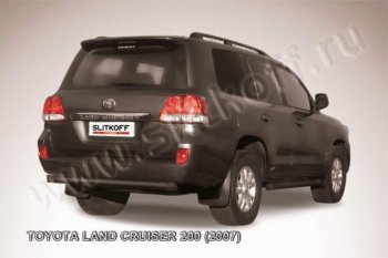 9 999 р. Защита задняя Slitkoff  Toyota Land Cruiser  200 (2007-2012) (Цвет: серебристый). Увеличить фотографию 1