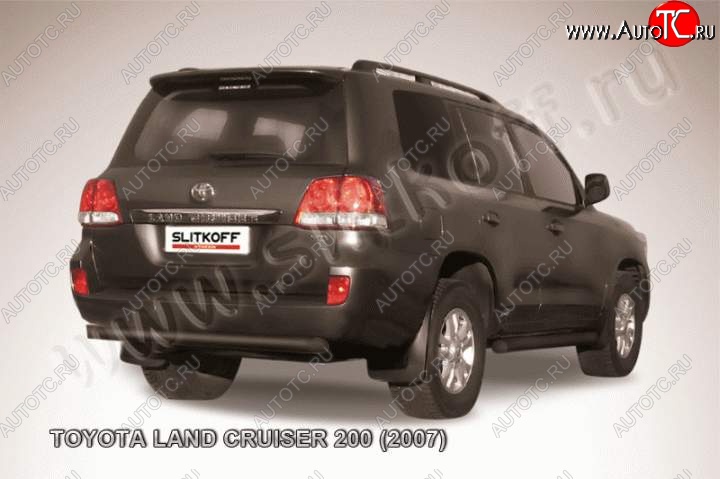 10 999 р. Защита задняя Slitkoff  Toyota Land Cruiser  200 (2007-2012) (Цвет: серебристый)