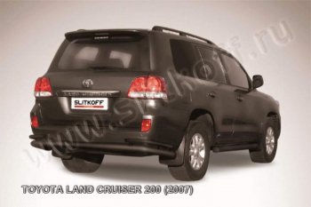 15 499 р. Защита задняя Slitkoff  Toyota Land Cruiser  200 (2007-2012) (Цвет: серебристый). Увеличить фотографию 1