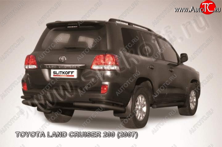 9 299 р. Уголки d76+d42 двойные  Toyota Land Cruiser  200 (2007-2012) (Цвет: серебристый)