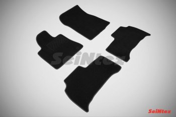 3 089 р. Комплект ворсовых ковриков в салон LUX Seintex  Toyota Land Cruiser  200 (2007-2012) (Чёрный). Увеличить фотографию 1