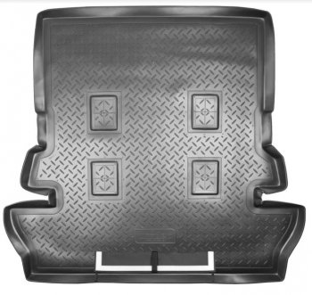 3 099 р. Коврик в багажник Norplast Unidec (7 мест)  Toyota Land Cruiser  200 (2007-2021) (Черный с фартуком). Увеличить фотографию 1