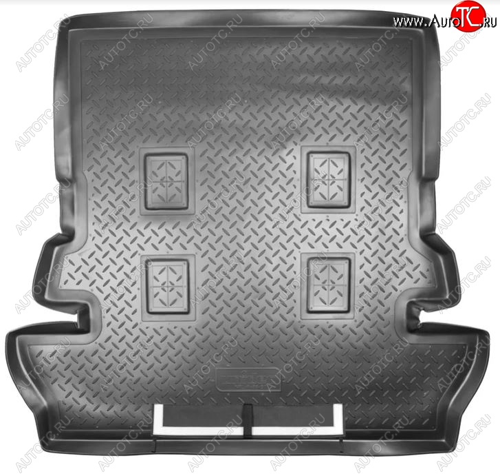 3 099 р. Коврик в багажник Norplast Unidec (7 мест)  Toyota Land Cruiser  200 (2007-2021) (Черный с фартуком)