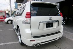 11 949 р. Накладка на задний бампер Mz SPEED Toyota Land Cruiser Prado J150 дорестайлинг (2009-2013) (Неокрашенная). Увеличить фотографию 2