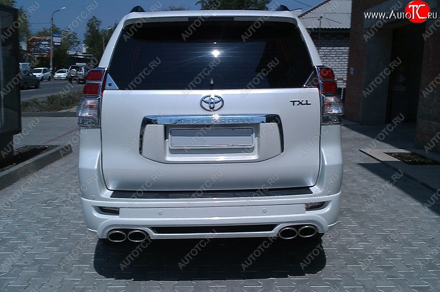 11 949 р. Накладка на задний бампер Mz SPEED Toyota Land Cruiser Prado J150 дорестайлинг (2009-2013) (Неокрашенная)