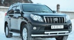 26 999 р. Защита переднего бампера (2 трубыØ63 мм, нержавейка) SLITKOFF  Toyota Land Cruiser Prado  J150 (2009-2013) дорестайлинг. Увеличить фотографию 4