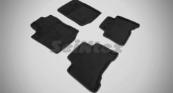 5 249 р. Износостойкие коврики в салон SeiNtex Premium 3D 4 шт. (ворсовые, черные)  Toyota Land Cruiser Prado  J150 (2009-2013). Увеличить фотографию 1