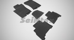 Износостойкие коврики в салон с рисунком Сетка SeiNtex Premium 4 шт. (резина) Toyota Land Cruiser Prado J150 дорестайлинг (2009-2013)