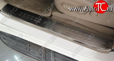 5 649 р. Накладки на порожки автомобиля CT v1 Toyota Land Cruiser Prado J150 дорестайлинг (2009-2013)