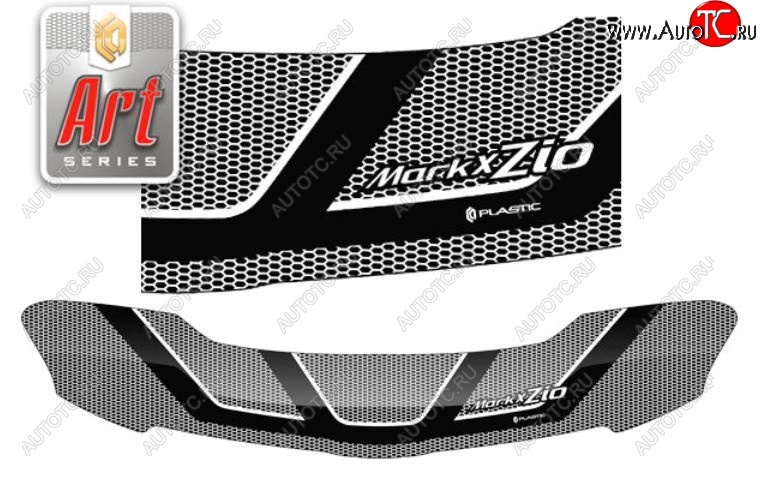 2 499 р. Дефлектор капота CA-Plastiс  Toyota Mark X ZIO  NA10 (2007-2011) (Серия Art графит)