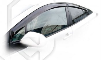 1 899 р. Дефлектора окон CA-Plastic  Toyota Prius  XW50 (2015-2024) (Classic полупрозрачный, Без хром.молдинга). Увеличить фотографию 1