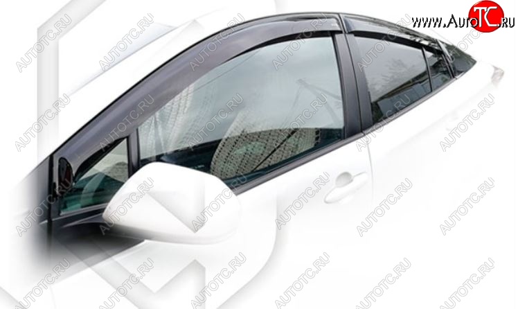 1 899 р. Дефлектора окон CA-Plastic  Toyota Prius  XW50 (2015-2024) (Classic полупрозрачный, Без хром.молдинга)