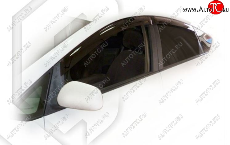 2 079 р. Дефлектора окон (левый руль) CA-Plastiс  Toyota Prius  XW20 (2003-2011) (Classic полупрозрачный, Без хром.молдинга)