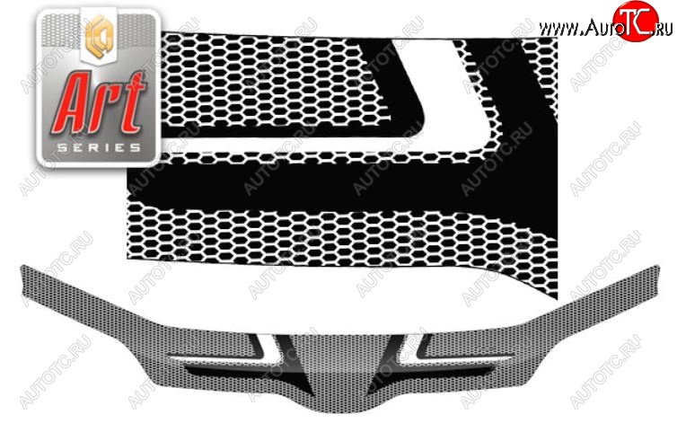 2 499 р. Дефлектор капота CA-Plastiс  Toyota Probox  рестайлинг (2014-2024) (Серия Art серебро)