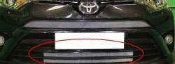 1 569 р. Нижняя решётка в воздуховод автомобиля Russtal (хром)  Toyota RAV4  XA40 (2015-2019). Увеличить фотографию 1
