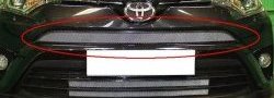 Верхняя решётка в воздуховод автомобиля Russtal (хром) Toyota (Тойота) RAV4 (рав)  XA40 (2015-2019) XA40 5 дв. рестайлинг