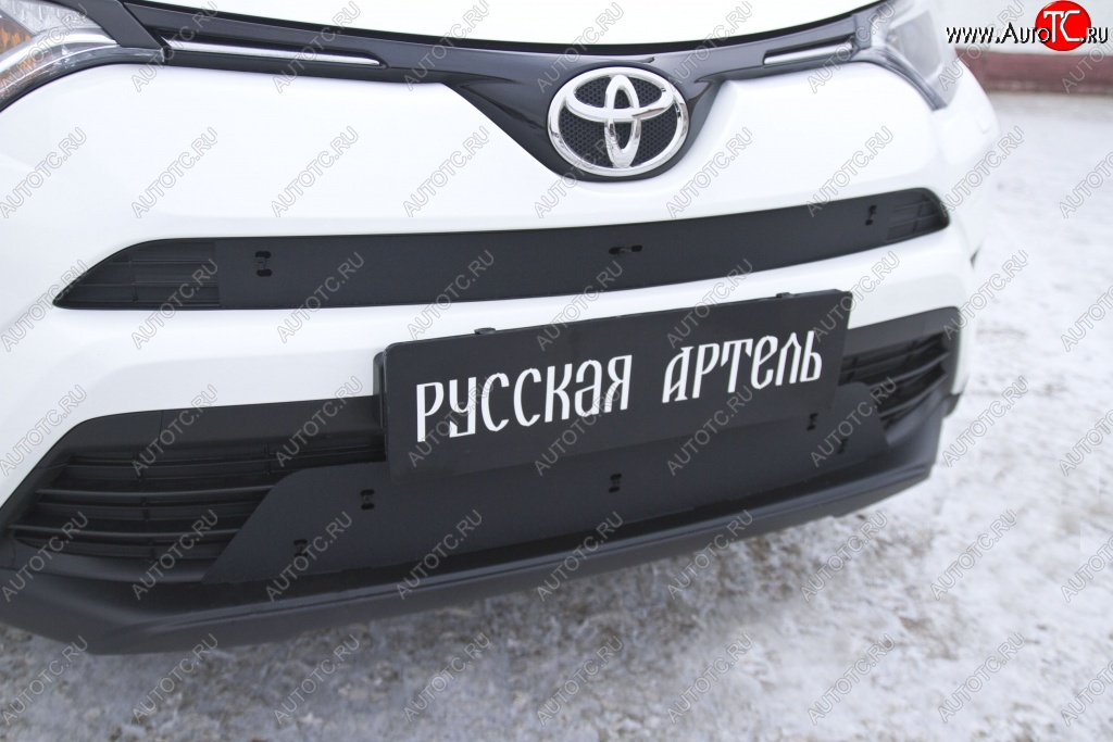 1 439 р. Зимняя заглушка решетки переднего бампера РА Toyota RAV4 XA40 5 дв. рестайлинг (2015-2019)