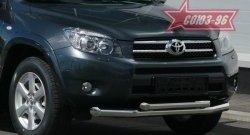 Защита переднего бампера двойная Souz-96 (d76/60) Toyota RAV4 XA305 5 дв. дорестайлинг (2005-2009)