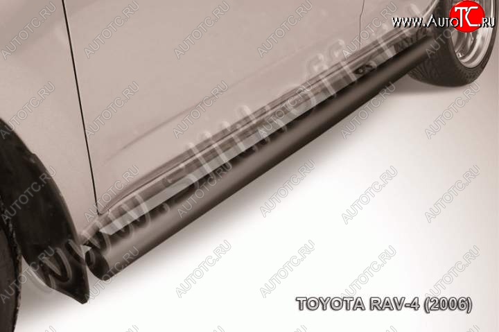7 499 р. Защита порогов Slitkoff  Toyota RAV4  XA305 (2005-2009) (Цвет: серебристый)