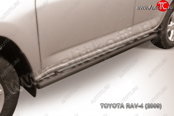 6 999 р. Защита порогов Slitkoff  Toyota RAV4  XA30 (2008-2010) (Цвет: серебристый)