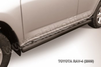 7 499 р. Защита порогов Slitkoff  Toyota RAV4  XA30 (2008-2010) (Цвет: серебристый). Увеличить фотографию 1