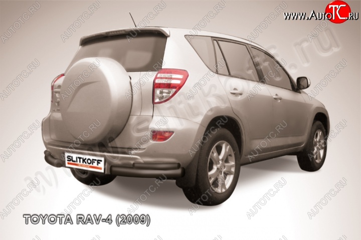 5 799 р. Уголки d76+d42 двойные  Toyota RAV4  XA30 (2008-2010) (Цвет: серебристый)