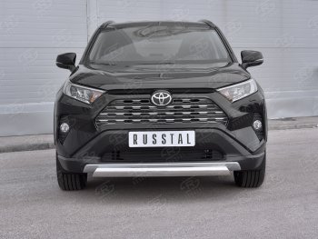 15 999 р. Защита переднего бампера (Ø75х42 мм, нержавейка) Russtal  Toyota RAV4  XA50 (2018-2024). Увеличить фотографию 2