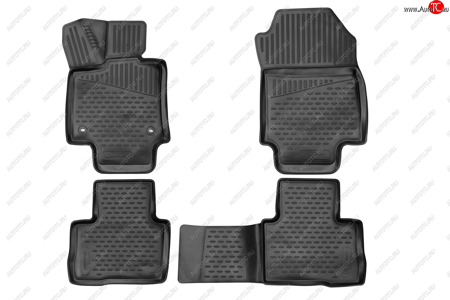2 359 р. Комплект 3D ковриков салона Element (полиуретан) Toyota RAV4 XA50 5 дв. дорестайлинг (2018-2024) (Черные)