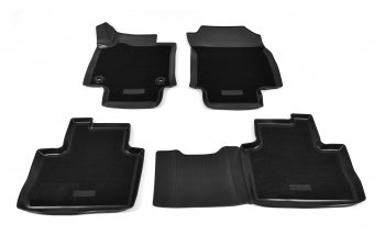 3 299 р. Комплект комбинированых ковриков в салон с повышенной износостойкостью (МКПП) Unidec (полиуретан, текстиль)  Toyota RAV4  XA50 (2018-2024) (Черный). Увеличить фотографию 1