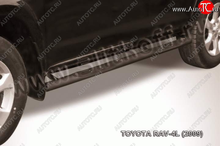 9 599 р. Защита порогов Slitkoff Toyota RAV4 XA30 5 дв. удлиненный 2-ой рестайлинг (2010-2013) (Цвет: серебристый)