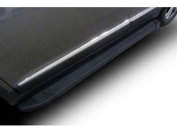 19 449 р. Пороги алюминиевые Slitkoff  Toyota RAV4  XA30 (2010-2013) (Optima Black ). Увеличить фотографию 1