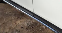 16 299 р. Защита порогов из круглой трубы диаметром 63 мм Russtal  Toyota RAV4  XA40 (2012-2015) (Защита порогов с со скосами на торцах (вариант 1)). Увеличить фотографию 6