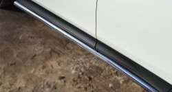 16 299 р. Защита порогов из круглой трубы диаметром 63 мм Russtal  Toyota RAV4  XA40 (2012-2015) (Защита порогов с со скосами на торцах (вариант 1)). Увеличить фотографию 10