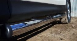 19 749 р. Защита порогов с пластиковыми вставками для ног из круглой трубы диаметром 76 мм Russtal  Toyota RAV4  XA40 (2012-2015) (Защита порогов с со скосами на торцах (вариант 1)). Увеличить фотографию 7