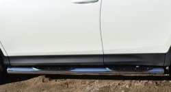 19 749 р. Защита порогов с пластиковыми вставками для ног из круглой трубы диаметром 76 мм Russtal Toyota RAV4 XA40 5 дв. дорестайлинг (2012-2015) (Защита порогов с со скосами на торцах (вариант 1)). Увеличить фотографию 9